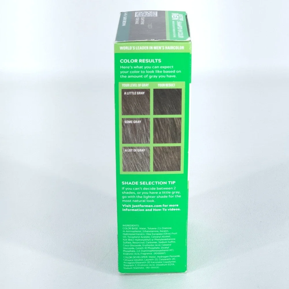 3x Just For Men Shampoo-In Color H-45 Dark Brown Hair Dye Coverage Deadstock NEW